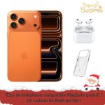 Apple iphone 17 pro 256 go orange + airpods pro 3 + coque de t�l�phone m�ga