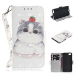 Apple iphone se 5 5s coque, saturcase beau 3d motif pu cuir magntique flip portefeuille support porte ...