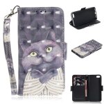 Apple iphone se 5 5s coque, saturcase beau 3d motif pu cuir magntique flip portefeuille support porte ...