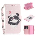 Apple iphone se 5 5s coque, saturcase beau 3d motif pu cuir magn�tique flip portefeuille support porte ...