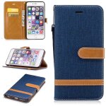 Apple iphone 6 plus / 6s plus 5. 5  coque, saturcase premium jeans style denim et pu cuir magn�tique ...