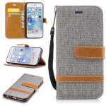 Apple iphone 6 6s coque, saturcase premium jeans style denim et pu cuir magn�tique flip portefeuille ...