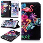 Apple iphone 6 plus / 6s plus coque, saturcase motif unique pu cuir magn�tique flip portefeuille support ...