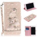 Apple iphone 7 plus / 8 plus coque, saturcase beau 3d motif pu cuir magn�tique flip portefeuille support ...