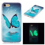 Apple iphone 7 / iphone 8 coque, saturcase beau motif lumineux fluorescent ultra mince flexible doux ...