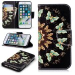 Apple iphone 7 / iphone 8 coque, saturcase motif unique pu cuir magn�tique flip portefeuille support ...