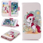 Apple iphone 7 / iphone 8 coque, saturcase motif unique pu cuir magn�tique flip portefeuille support ...