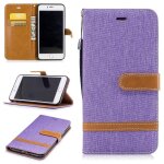 Apple iphone 7 plus coque, saturcase premium jeans style denim et pu cuir magn�tique flip portefeuille ...