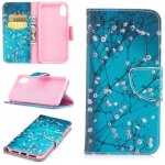 Apple iphone x / xs coque, saturcase beau motif pu cuir magn�tique flip portefeuille support porte - ...