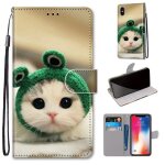 Apple iphone x / xs coque, saturcase beau pu cuir magntique flip portefeuille support porte - carte ...