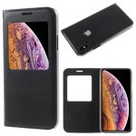Pour apple iphone xs (2018) 5. 8': etui housse coque pochette plastique view case, view cover, etui a ...