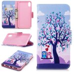 Apple iphone xs max coque, saturcase beau motif pu cuir magn�tique flip portefeuille support porte - ...