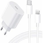 Certifi apple mfi iphone chargeur rapide usb c - chargeur rapide pd 20w avec 2m cable usb c vers lightning ...