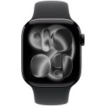 Apple mxlj3zm / a accessoire intelligent a porter sur soi bande noir fluoro�lastom�re pour apple watch ...