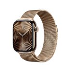 Apple watch series 10 (gps + cellular) - 42 mm - titane dor� - montre connect�e avec bracelet milanaise ...