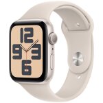 Apple watch se 2�me g�n�ration gps - bo�tier aluminium 44 mm lumi�re stellaire - bracelet s / m