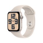 Apple watch se 2�me g�n�ration gps - bo�tier aluminium 44 mm lumi�re stellaire - bracelet s / m