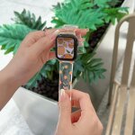 Convient pour apple watch 7654 bracelet simple se bracelet de montre en silicone tpu transparent imprim ...