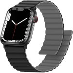Compatible with apple watch band 49mm 46mm 45mm 44mm 42mm, double - sided reversible magnetic silicone ...