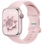 Compatible with apple watch band series 10 42mm 40mm 41mm 38mm women men, durable soft silicone sport ...