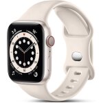 Compatible avec apple watch bracelet 38mm 40mm 41mm 42mm 44mm 45mm 46mm 49mm, bracelets silicone de remplaceme ...