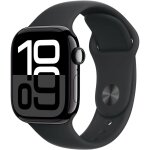 Apple watch series 10 gps + cellular - bo�tier aluminium 42 mm finition noir de jais - taille m / l