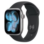 Apple watch series 11 gps 42mm boitier en aluminium gris sid�ral avec bracelet sport noir m / l