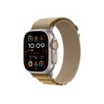 Apple watch ultra 2 - 49 mm - titanium naturel - montre connect�e avec boucle alpine - textile - ocre ...