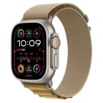 Apple watch ultra 2 gps + cellular 49 mm bo�tier en titane naturel avec boucle alpine sahara medium