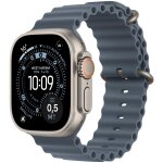 Apple watch ultra 3 - 49 mm - titane naturel / bracelet oc�an bleu - cellular