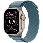 Apple watch ultra 3 gps + cellular 49mm boitier en titane naturel avec boucle alpine bleu clair medium ...