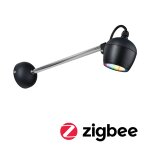 Applique d'ext�rieur led smart home zigbee 3. 0 kikolo rgbw ip65 90mm rgbw + 6, 2w 440lm 230v anthracite ...