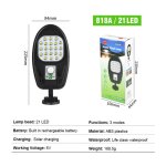 Applique murale led cob avec dtecteur de mouvement pir et tlcommande intelligente, impermable, eclairage ...