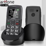 Artfone c1 + 4g tlphone portable senior dbloqu 1, 8  avec grandes touches, bouton sos, 1800mah batterie, ...