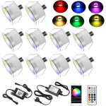 Asas - 10 wifi rgb spot encastrable exterieur dimmable 0. 6w fonctionne avec alexa, google home, dc12v ...