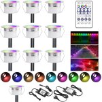 Asas - 10x wifi dreamcolor rgb spot led eclairage extrieur Ø45mm effet de chassemulticolore eclairage ...