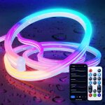 Asas456 - neon ruban led 3m, rgbic bande led avec contrôle wifi app, compatible avec alexa, pour chambre, ... Asas456 - neon ruban led 3m, rgbic bande led avec contrôle wifi app, compatible avec alexa, pour chambre, ...
