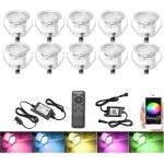 Asfasfq - lot de 10 wifi spot led encastrable extrieur Ø30mm 12v rgb etanche ip67 spots a encastrer ...