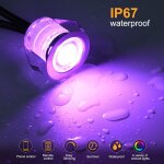 Asfasfq - lampe au sol spot encastrable + wifi contrleur - lumire rgb dc12v 0. 5w etanche ip67 Ø30mm ...