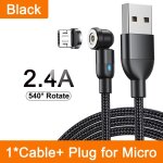 Aufu - câble micro usb / type - c magnétique rotatif a 540 , 3m, cordon de chargeur etonnante té pour ... Aufu - câble micro usb / type - c magnétique rotatif a 540 , 3m, cordon de chargeur etonnante té pour ...