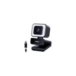 Aukey pc - lm6 stream series with ring light full hd webcam with 1 / 3' - cmos sensor black