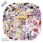 Autocollants dessin anim ouran, 50 pices / ensemble, papeterie scolaire suou tamaki, mignon, dcor ...