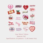 Autocollants r�tro ours pour fille, etiquette d�corative imperm�able en pvc, pour journal intime, pour ...