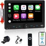Autoradio 1 din avec ecran tactile ajustable (7 ) compatible avec [wireless] apple carplay / android ...