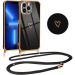 Ayu - coque pour iphone 13 pro max avec cordon de collier, galvanisé etui housse avec motif coeur d'amour, ... Ayu - coque pour iphone 13 pro max avec cordon de collier, galvanisé etui housse avec motif coeur d'amour, ...