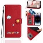 Ayu - coque portefeuille pour iphone 11 (6, 1 pouces), chat pochette avec lanyard etui en cuir pu avec ...
