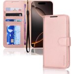 Ayu - etui portefeuille en cuir iphone 16 pro max, etui de protection a rabat avec blocage rfid, porte ...