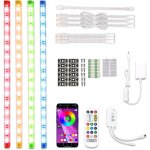 Bandes led rgb connectables pour meubles 4x30cm eclairage intelligent avec synchronisation musicale & ...