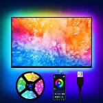 Bande lumineuse led rgb 5050, 5v, usb, bluetooth, flexible, compatible avec la t�l�vision, ecran de bureau, ...