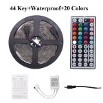 Bande lumineuse led rgb 5360, 5m, flexible, usb, adaptateur wifi, contrle, veilleuse, dcoration de ...